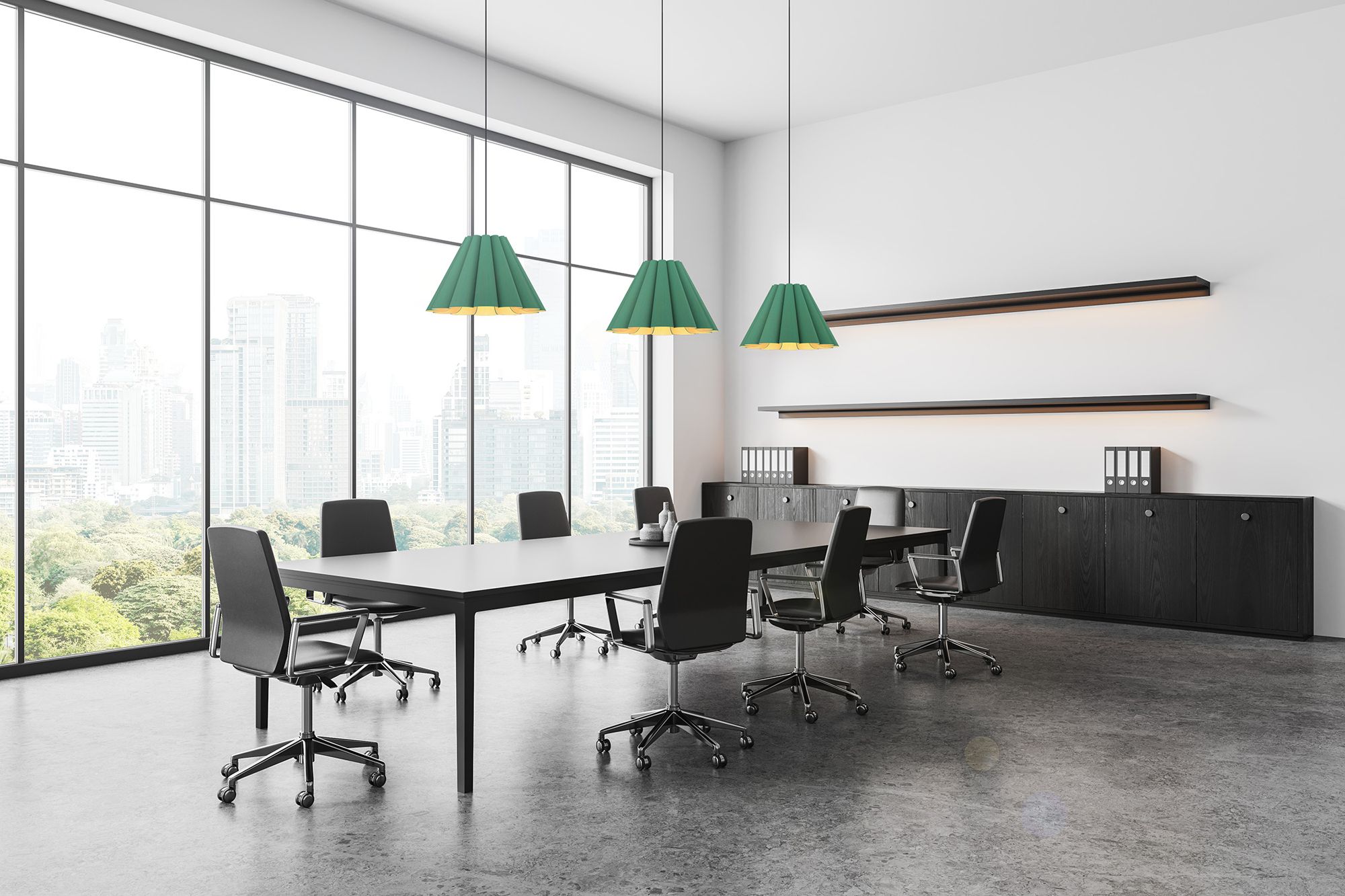 Image 2 Lora 22.8" Wide Light Petrol Pendant more views