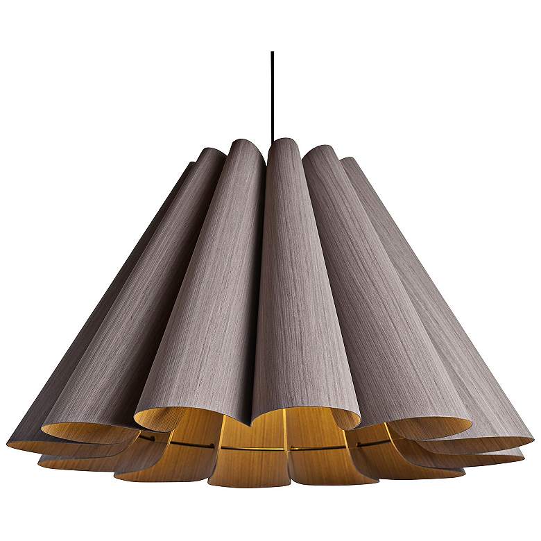 Image 2 Lora Pendant WEP Light Collection - Black Finish - Grey Oak