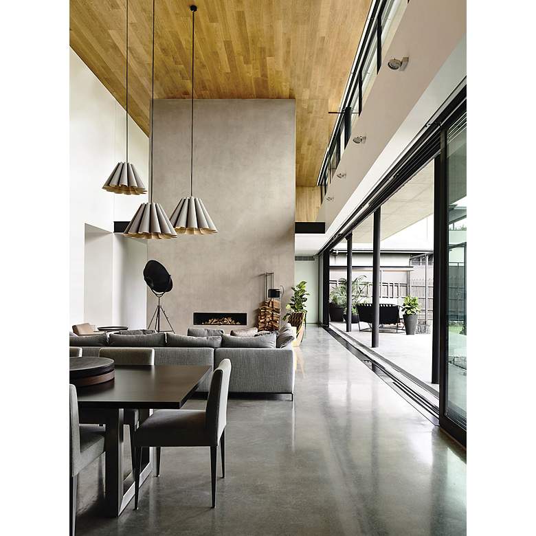 Image 6 Lora Pendant WEP Light Collection - Black Finish - Grey Oak more views