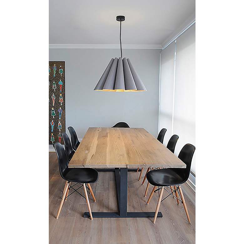 Image 7 Lora Pendant WEP Light Collection - Black Finish - Grey Oak more views
