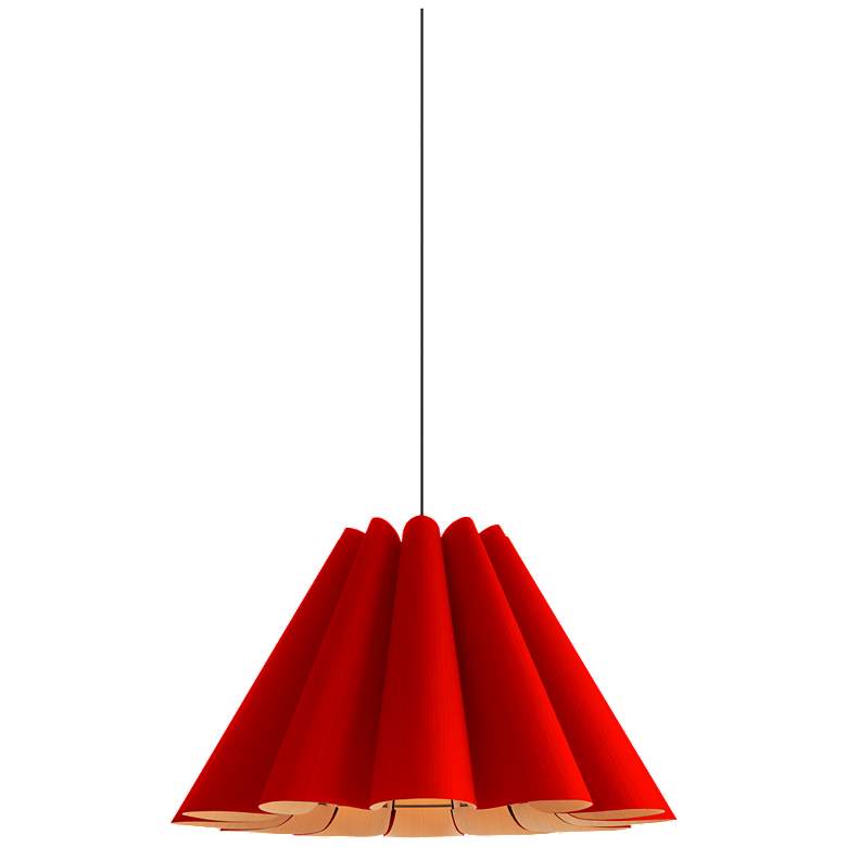 Image 1 Lora Pendant WEP Light Collection - Black Finish - Red