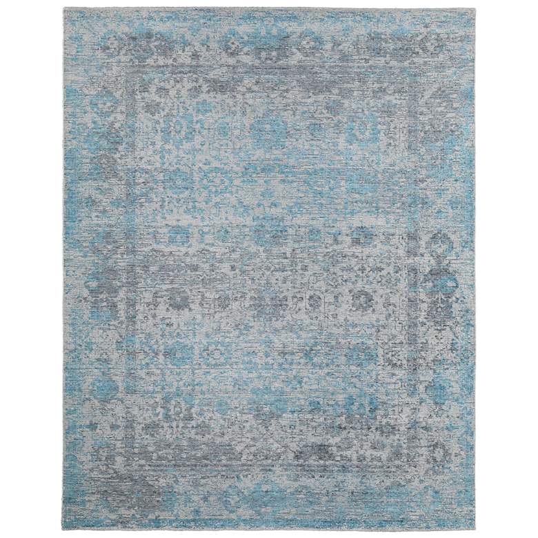 Image 1 Loralai Transitional Distressed Hand Woven Blue Area Rug 8A63F