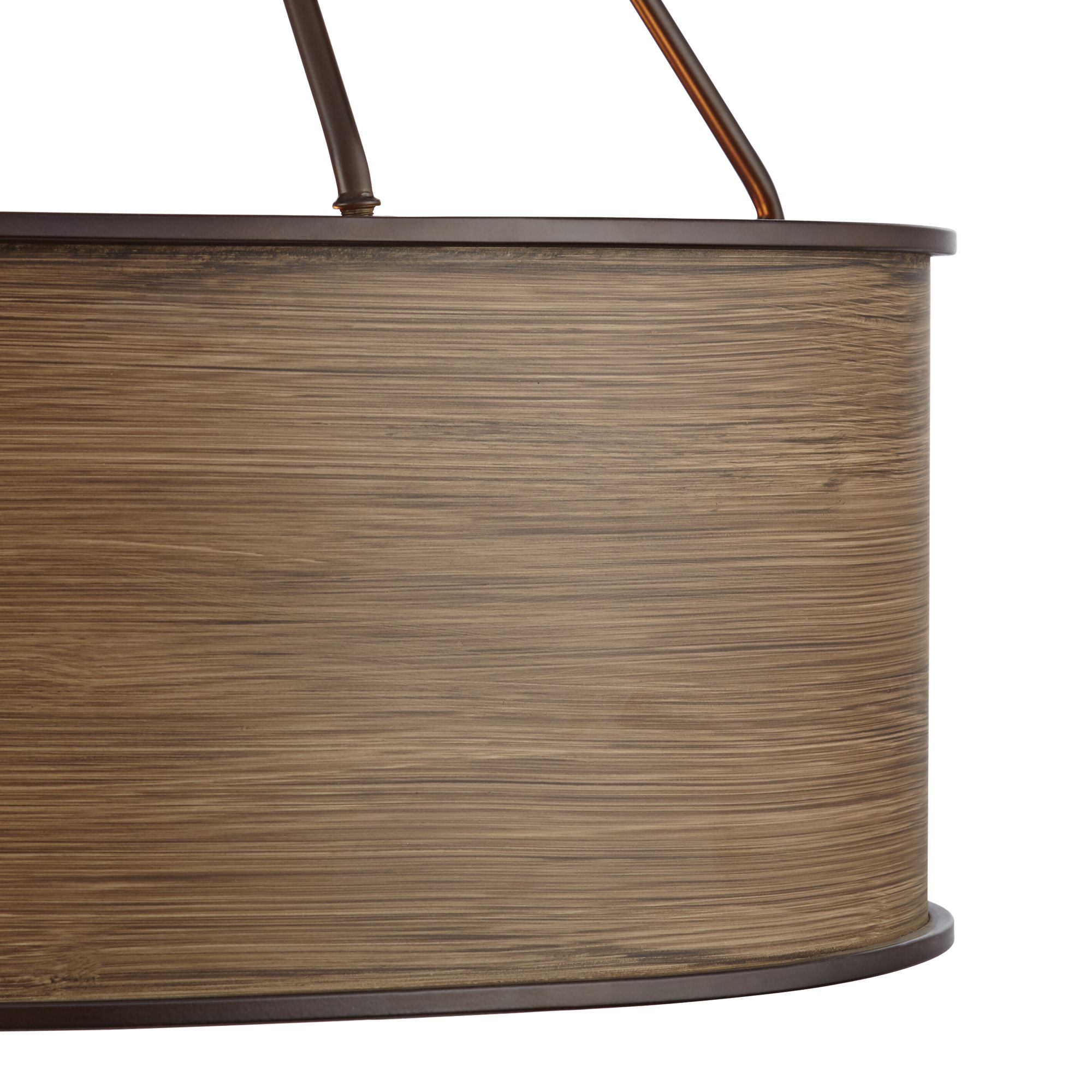 Lorelai 24 3 4 Bronze And Wood Finish Drum Pendant Light 78E66   Lorelai 24 And Three Quarter Inch Bronze And Wood Finish Drum Pendant Light  78e66views1 