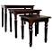 Lorelei 22" Wide Traditional Cherry Finish Nesting Tables Set of 3