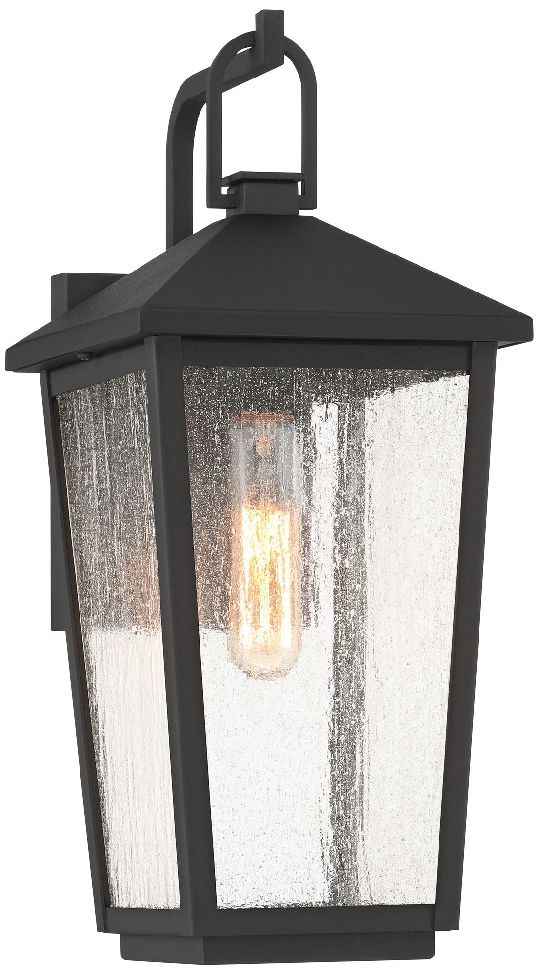 Image 2 Loren 16 1/4" High Sand Black Outdoor Wall Light