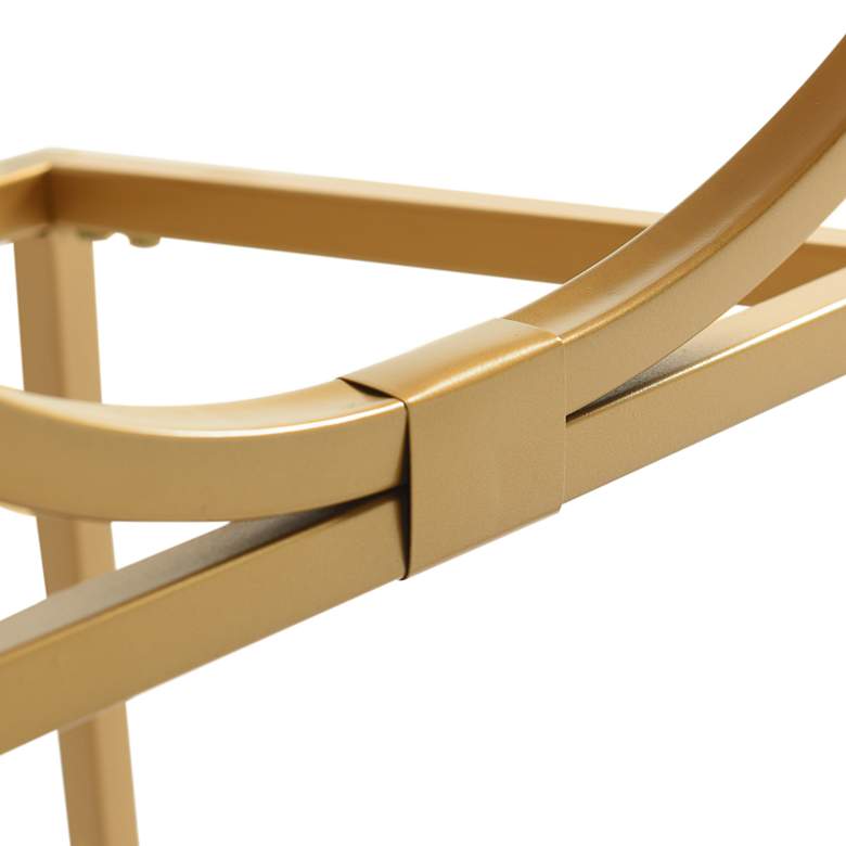 Image 5 Loren 36" Wide Gold Elliptical Console Table more views