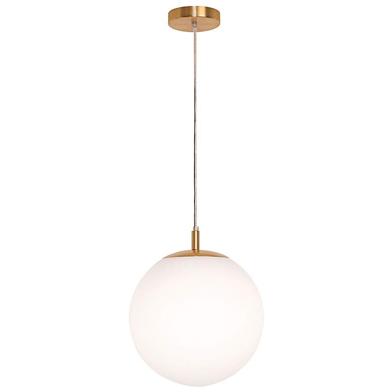 Image 3 Loretto 11 3/4" Wide Satin Brass Globe Mini Pendant more views