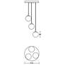 2_Loretto 18" 3 Light Round Satin Brass Pendant more views