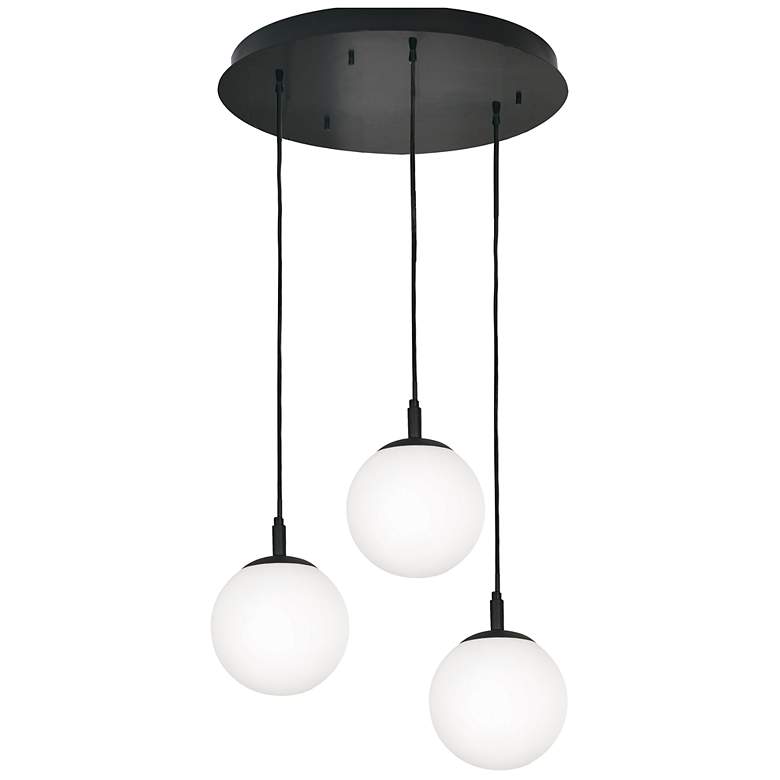 Image 1 Loretto 18" Wide Black Multi-Light Pendant