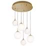 2_Loretto 27 1/4" Wide Satin Brass Multi-Light Pendant