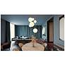 4_Loretto 27 1/4" Wide Satin Brass Multi-Light Pendant more views