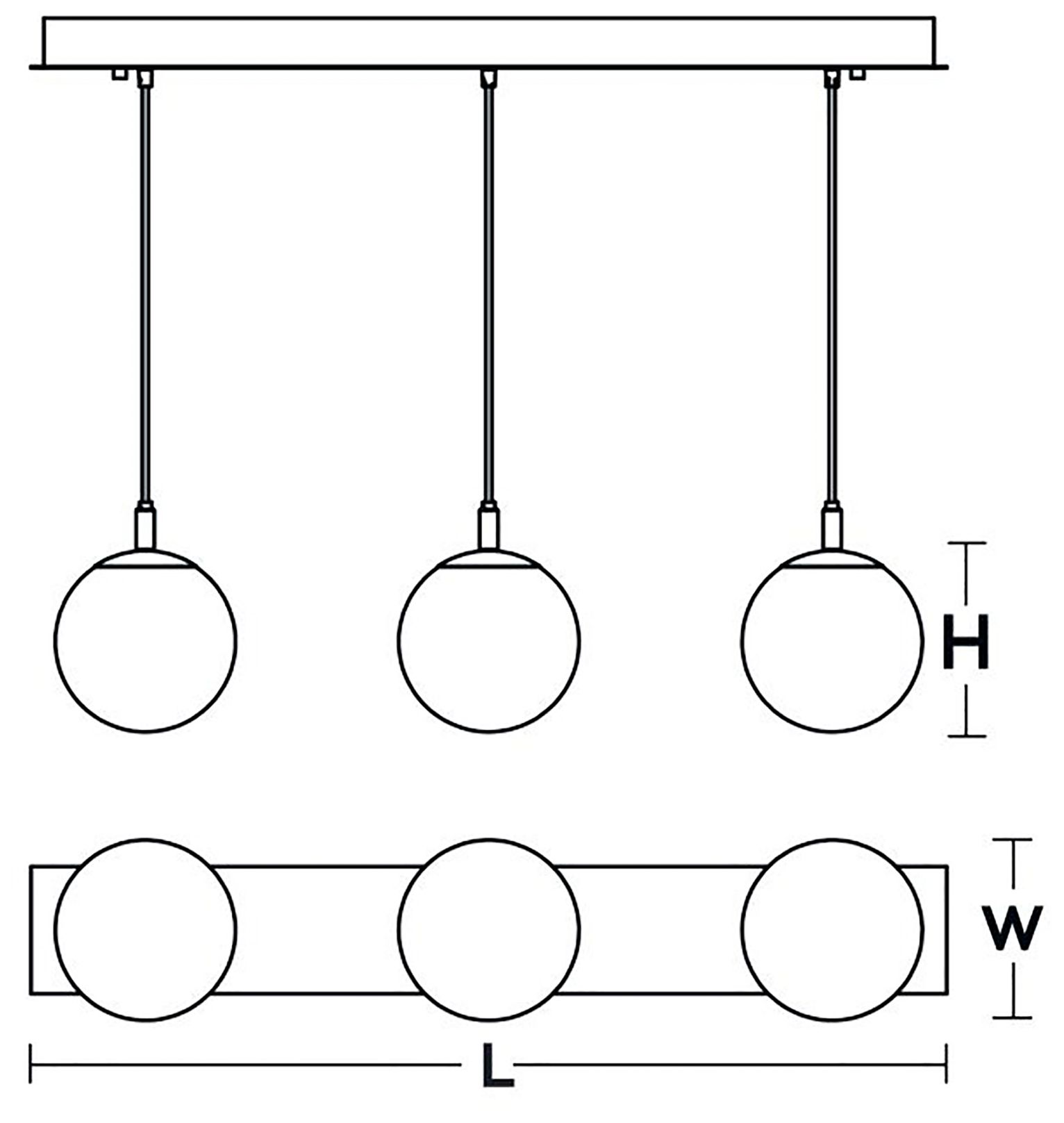 Image 2 Loretto 36" 3 Light Linear Satin Brass Pendant more views