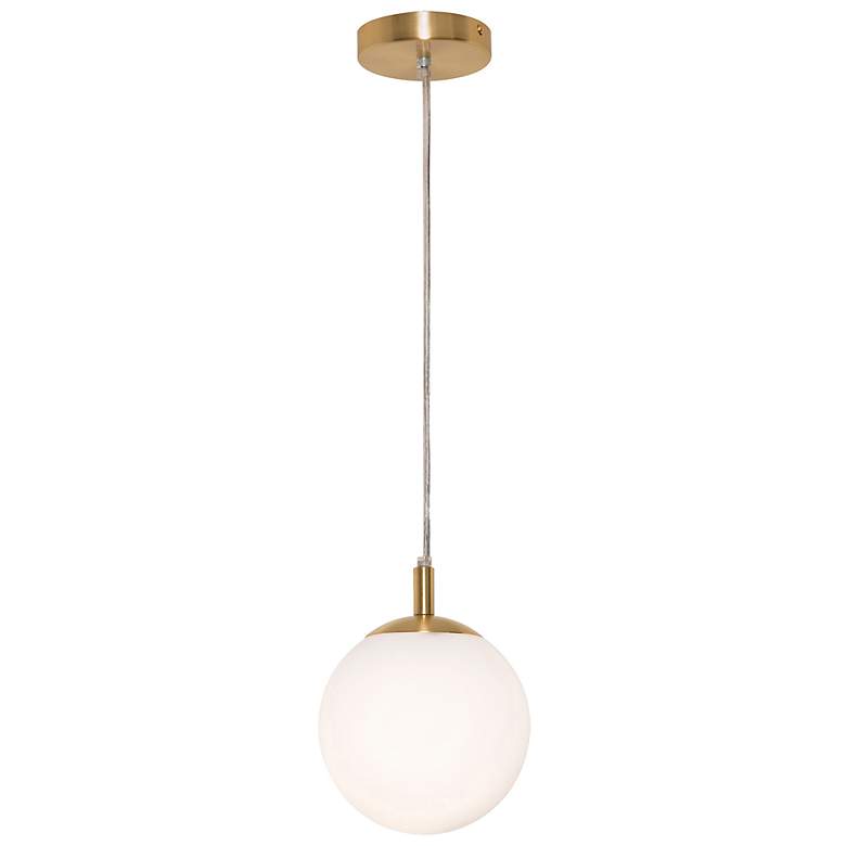 Image 2 Loretto 7" Wide Satin Brass Mini Pendant more views