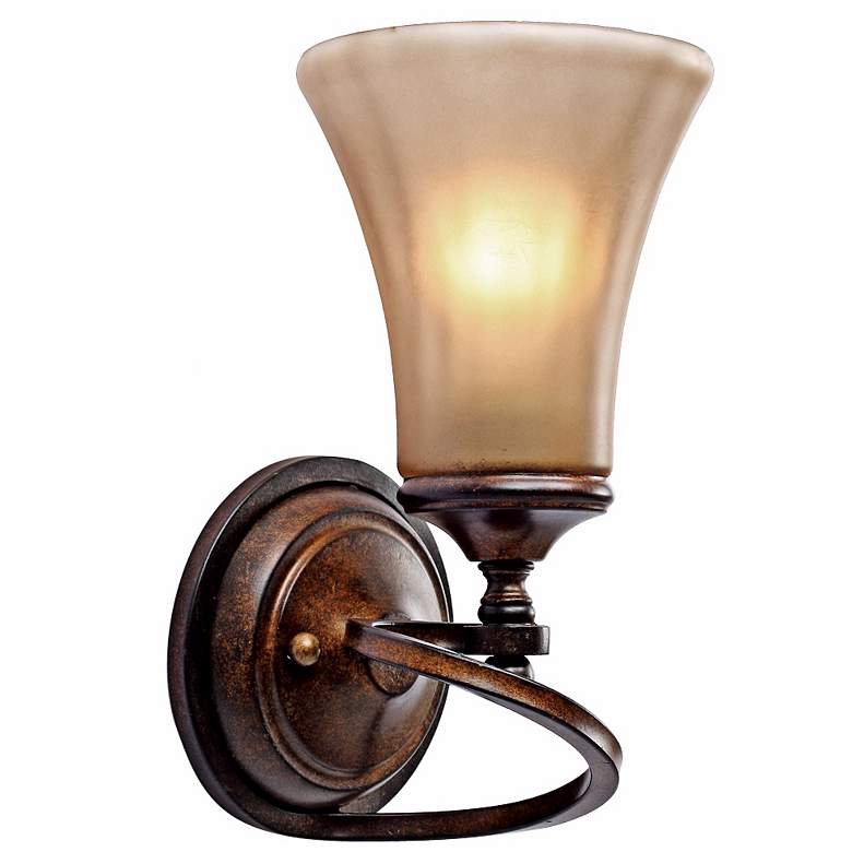Image 1 Loretto Collection Russet Bronze 11 1/4 inch High Wall Sconce