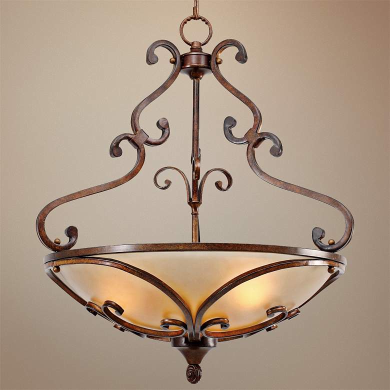Image 1 Loretto Collection Russet Bronze 23 1/4 inch Wide Pendant Light
