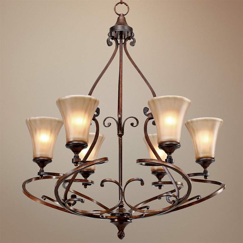 Image 1 Loretto Collection Russet Bronze 30 inch Wide Chandelier