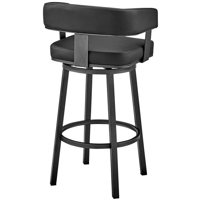 Image 7 Lorin 26" Black Faux Leather Swivel Counter Stool more views