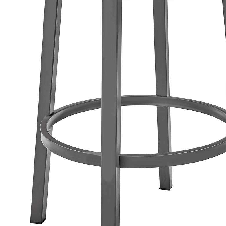 Image 4 Lorin 30" Chocolate Faux Leather Swivel Bar Stool more views