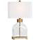 Lorina Gold and Clear Glass Table Lamp