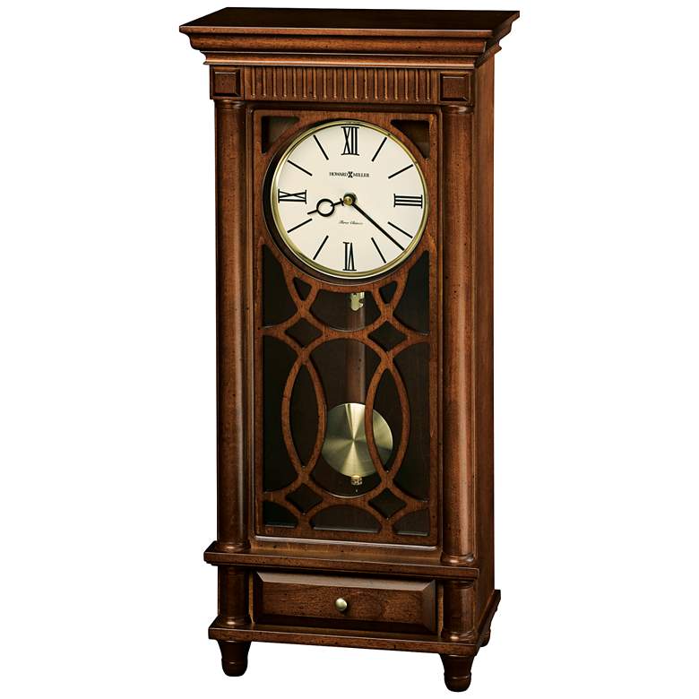 Image 1 Lorna 22 1/2 inch High Pendulm Musical Chiming Mantel Clock