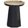 Lorne 19" Black and Brass Scatter Table