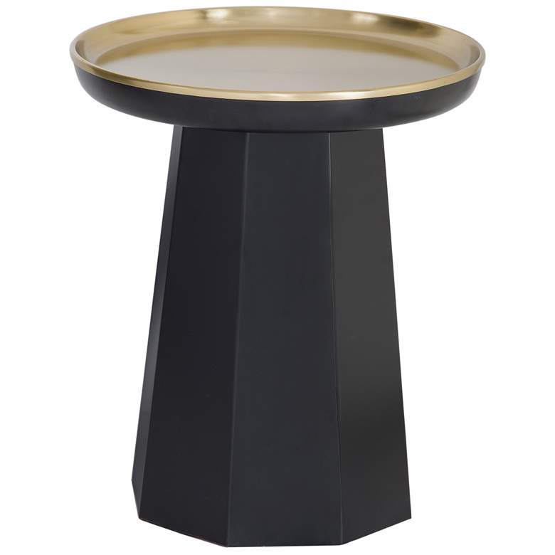 Image 1 Lorne 19 inch Black and Brass Scatter Table