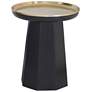 Lorne 19" Black and Brass Scatter Table