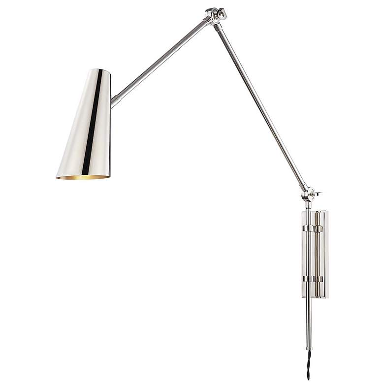 Image 1 Lorne 26" High Polished Nickel Plug-In Wall Sconce