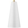 Lorne Arctic White and Burnished Brass LED Table Lamp by Kelly Wearstler