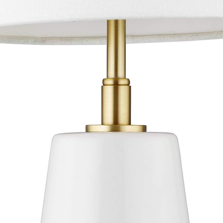 Image 4 Lorne Arctic White and Burnished Brass LED Table Lamp by Kelly Wearstler more views