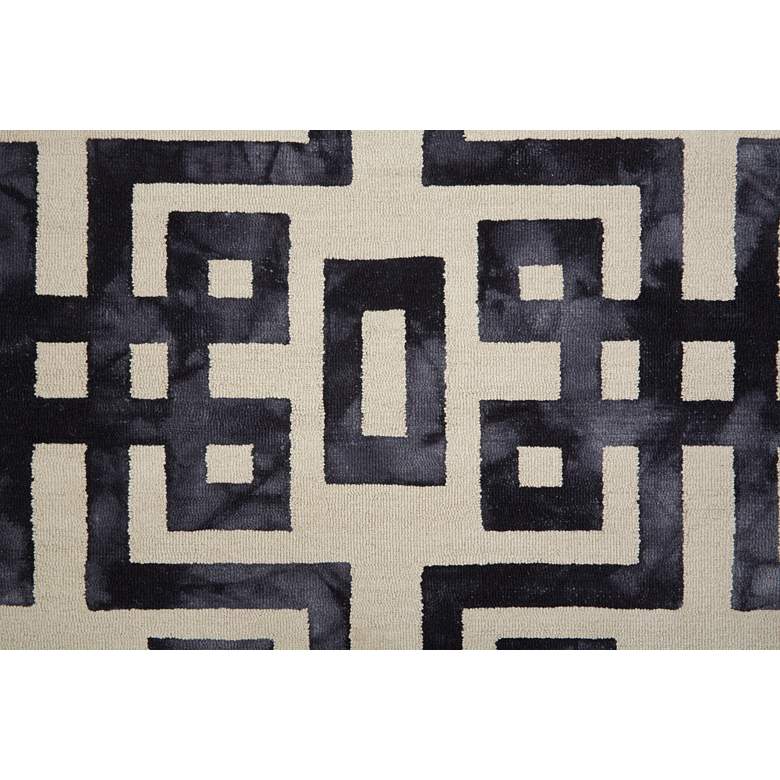 Image 5 Lorrain 6108568 5'x8' Black Ivory Greek Key Wool Area Rug more views
