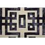Lorrain 6108568 5&#39;x8&#39; Black Ivory Greek Key Wool Area Rug