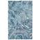 Lorrain Abstract Hand Tufted Blue Area Rug 5' x 8'
