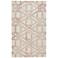 Lorrain Blush Pink Ivory Geometric Area Rug