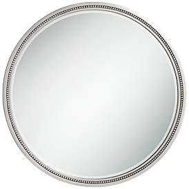 Image2 of Lorraine Silver 32 3/4" Round Beaded Trim Wall Mirror