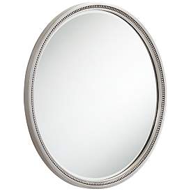 Image5 of Lorraine Silver 32 3/4" Round Beaded Trim Wall Mirror more views
