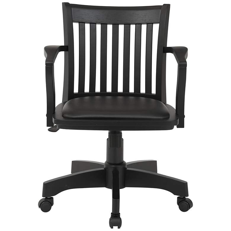 Image 3 Lorson Black Adjustable Swivel Wood Bankers Chair more views