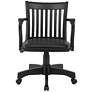 Lorson Black Adjustable Swivel Wood Bankers Chair
