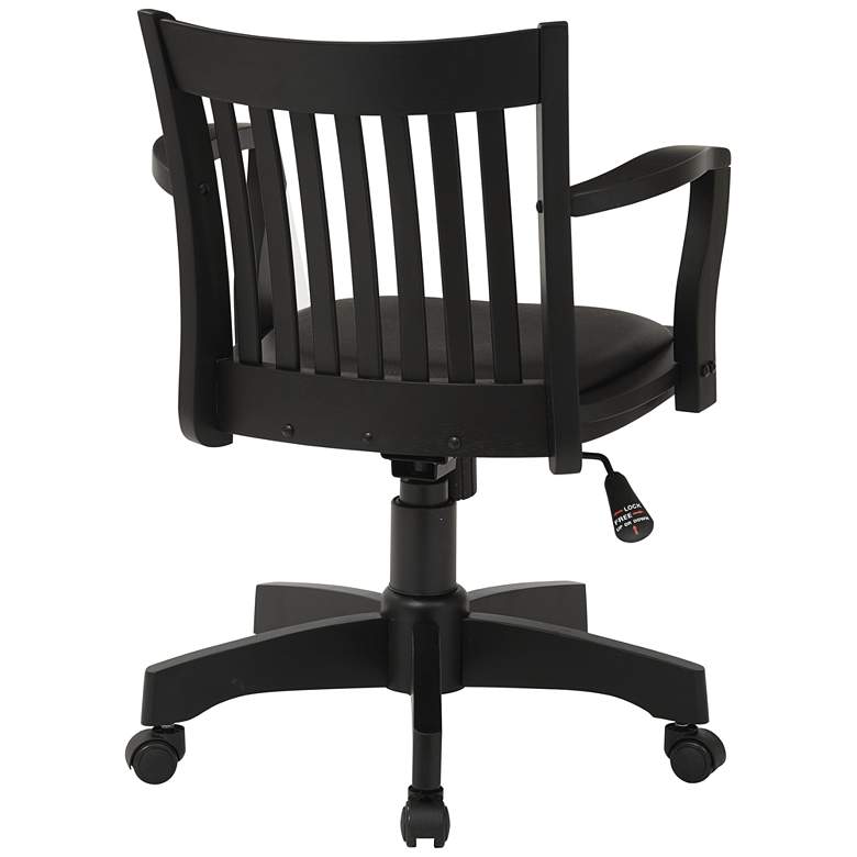 Image 4 Lorson Black Adjustable Swivel Wood Bankers Chair more views