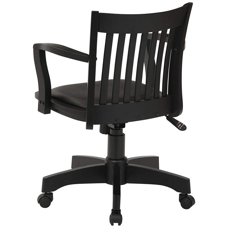 Image 6 Lorson Black Adjustable Swivel Wood Bankers Chair more views