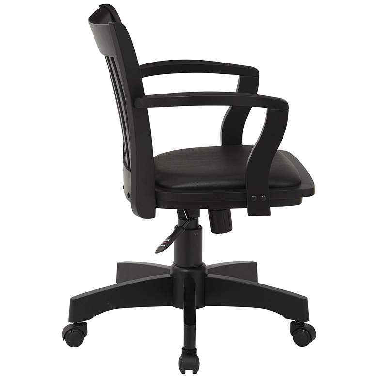 Image 7 Lorson Black Adjustable Swivel Wood Bankers Chair more views