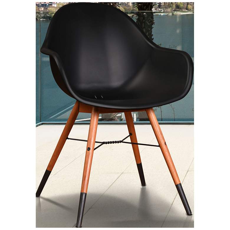 Image 1 Los Altos Deluxe Black Shell 4-Piece Patio Armchair Set