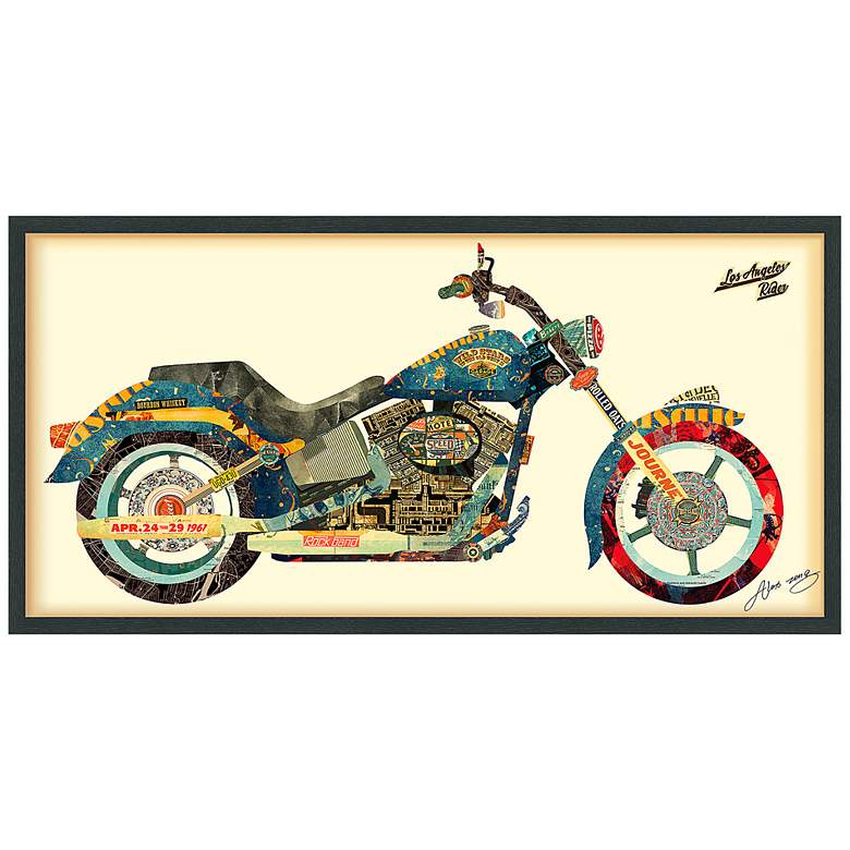 Image 2 Los Angeles Rider 48" Wide Collage Framed Wall Art
