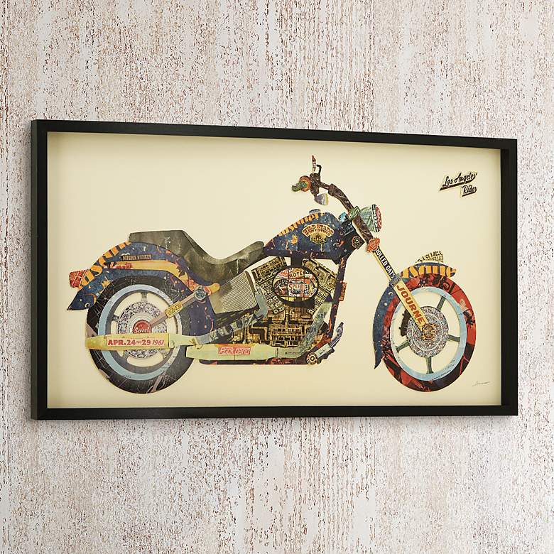 Image 1 Los Angeles Rider 48" Wide Collage Framed Wall Art