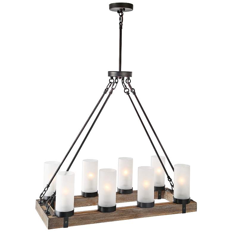 Image 1 Losoco 30" Wide Bronze 8-Light Island Chandelier