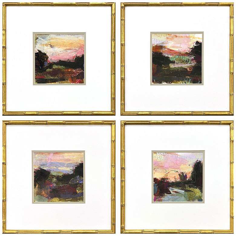 Image 1 Lost 17"W x 17"H Contemporary Framed Art Set of 4
