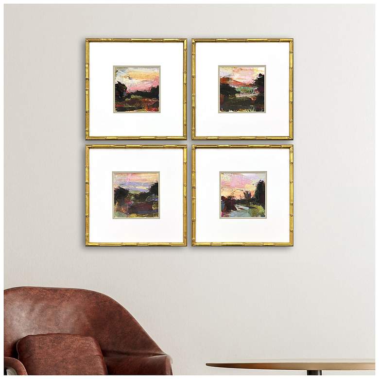 Image 4 Lost 17"W x 17"H Contemporary Framed Art Set of 4 more views