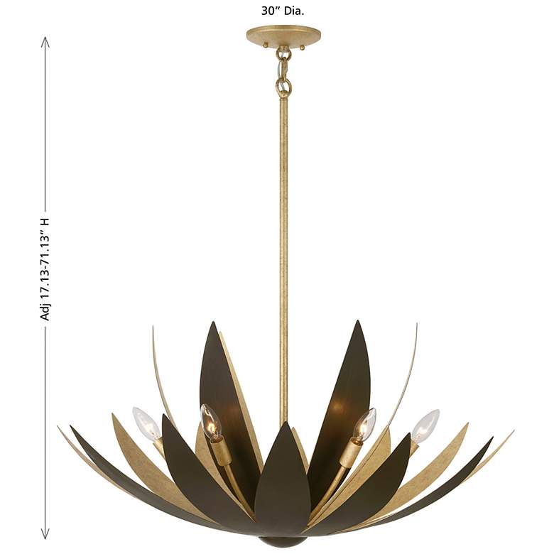 Image 7 Loto 6-Light Pendant in Centura and Burnished Gold by Breegan Jane more views