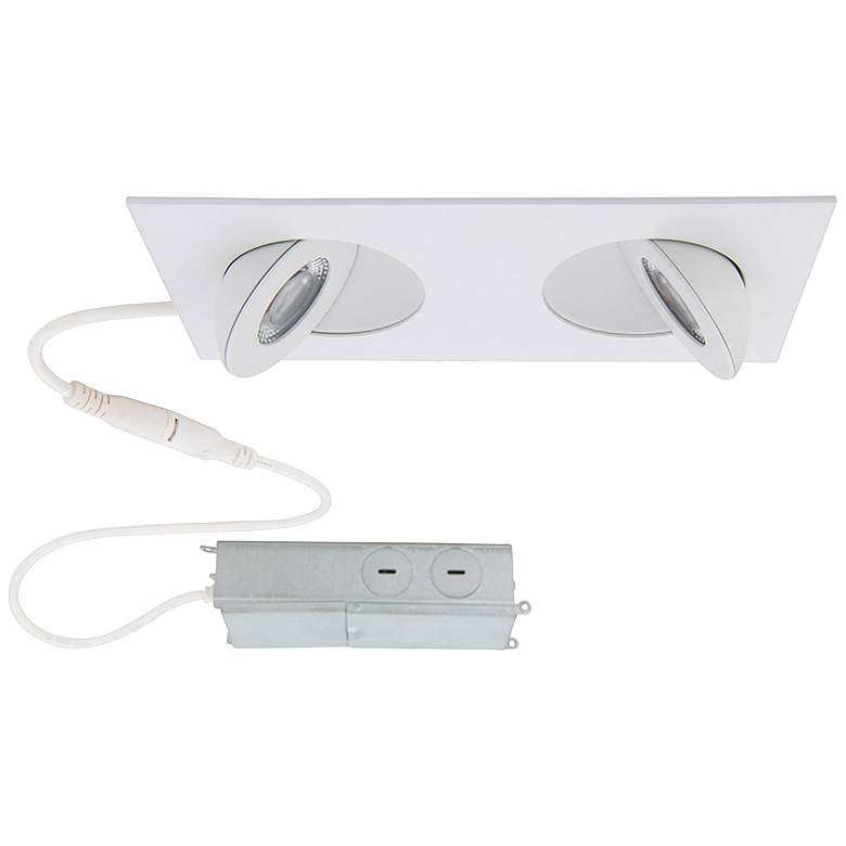 Image 1 Lotos 2" White Adjustable 2-Light LED Recessed Downlight Kit