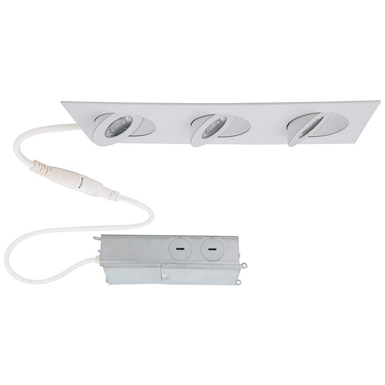 Image 1 Lotos 2 inch White Adjustable 3-Light LED Recessed Downlight Kit